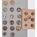 15 Scottish large buttons, including open back silver plated 92nd, backmark "Lewis. Inkson"