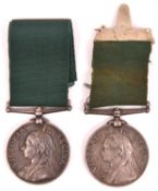 Volunteer Force Long Service medal, Vic UK issue (2495 Coy Sjt Major J Hendry 1st Aberdeen Vol Art),