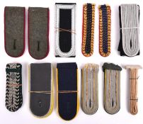 9 Pairs of Third Reich type re-enactment shoulder-straps/epaulettes. G.C, some in New Unused