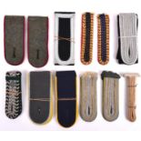 9 Pairs of Third Reich type re-enactment shoulder-straps/epaulettes. G.C, some in New Unused