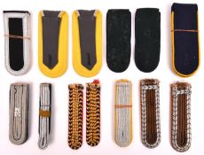 9 pairs of Third Reich type re-enactment shoulder straps/epaulettes, G.C, some in New Unused