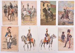 156 Foreign military postcards, mostly French, mounted in plastic sleeves. GC £30-50