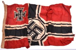 A Third Reich Reichskriegsflagge, the hoist stamped with mark incorporating the arms of Bremen,