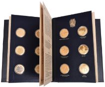 “The Churchill Centenary Medals” being a set of 24 gold plated silver prooflike medallions.