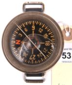 German AK39 pilot”s compass. Plastic casing, marked Armbandkompass, Bauart: Kadlec, Baumuster :