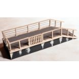 A Gauge One Bassett Lowke wooden Cattle Dock. Platform section with fencing and gate. Approx length;