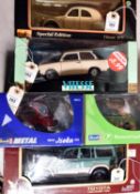 5 1:18 scale cars. Road Legends 1992 Toyota Land Cruiser in metallic green and silver. Vitesse