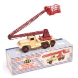 Dinky Supertoys Commercial Servicing Platform Vehicle (977). In cream with red boom, bucket and