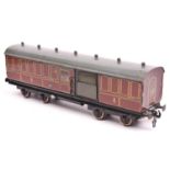 A Gauge One railway Carette for Bassett Lowke LMS 1924 Royal Mail TPO coach. Travelling Post