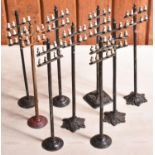 9x Gauge One Marklin Telegraph Poles. Tinplate poles with diecast bases. Approx height; 260mm. QGC
