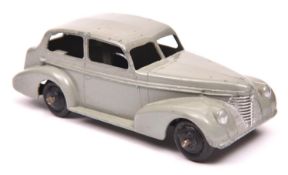 Dinky Toys 39 Series Oldsmobile 6 sedan (39b). An example in light grey with black painted base,