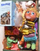 7x Pelham Puppets including; 2x Pelham Ventriloquist Puppets; a dog in a purple jacket and a girl