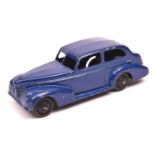 A possibly unique Dinky Toys 39 Series Oldsmobile 6 sedan (39b). An example in dark blue with no
