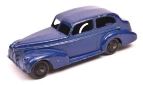 A possibly unique Dinky Toys 39 Series Oldsmobile 6 sedan (39b). An example in dark blue with no