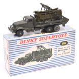A French Dinky Supertoys Brockway Military Truck with bridge of boats (884). Boxed, with packing,