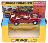 Corgi Toys Mini Marcos GT 850 (341). In metallic maroon with cream interior, example with 'Golden