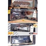 4 1:18 scale Cars. All by Maisto. 1955 Mercedes-Benz 300 SLR Mille Miglia RN 722 in Silver.