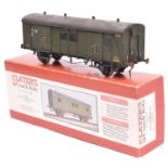 An O gauge railway 7mm finescale Slater's kit built SR (ex.SECR) General Utility Van. A 4-wheel