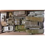 A quantity of Military Vehicles by Midgetoy, Tootsietoy, Barclay etc. Some small scale. Including