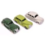 3 good white metal copy Dinky Toys 39 Series style Cars by P.P. Copy Models and a Buccaneer Models