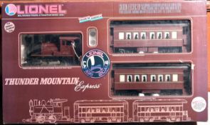 A Lionel G Scale Thunder Mountain Express train set (8-81001). Comprising; a Pennsylvania 0-4-0T