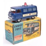 Corgi Toys Commer Police Van (464). US market example in dark metallic blue with City Police on