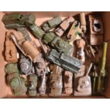 An interesting Collection of various die-cast and lead toy tanks. By Barclay New Jersey U.S.A. Slush