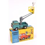 Corgi Toys Hydraulic Tower Wagon on Forward Control Jeep FC-150 (478). In metallic green with yellow