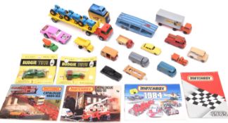 A quantity of Matchbox Toys. ERF Marshall Horse Box, Karrier Refuse Collector, Merryweather Fire
