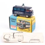 Corgi Toys Commer Police Van (464). Example in dark blue with POLICE cast in white to sides, battery