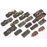 Quantity of Tootsie, Midgetoy and Ralstoy military vehicles. 6 bonneted trucks, variations- with
