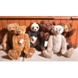 6 large modern Teddy Bears etc. Examples by Atlantic Bears, Charnwood Bears and Deans Ragbook and