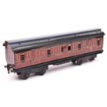 A Marklin for Gamages Gauge One Midland Railway Full Brake van. A bogie clerestory vehicle, 2876, in