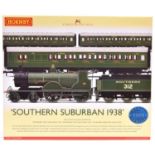 A Hornby OO gauge Southern Suburban 1938 train pack (R2813). Comprising; a Class T9 4-4-0 tender