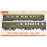 A Hornby OO gauge Southern Railway 2-BIL '2041' train pack (R3161AX). Comprising a 2-car EMU; a
