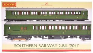 A Hornby OO gauge Southern Railway 2-BIL '2041' train pack (R3161AX). Comprising a 2-car EMU; a