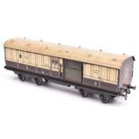 A Gauge One railway Carette LNWR Royal Mail TPO coach. Travelling Post Office van, 1339, in litho