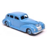 Dinky Toys 39 Series Chrysler Royal sedan (39e). An example in mid blue with mid blue ridged