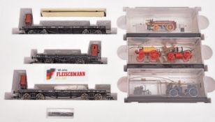 2x Fleischmann HO gauge German outline train packs. A Prussian State Railways 0-6-0T locomotive,