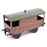 A Gauge One Marklin for Gamages GNR 8-ton Goods Brake Van, 2885. With brown wood-effect litho