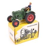 A Marklin 'Miniature Cars' series Tractor (8029). A Lanz Bulldog in dark green with red wheels and