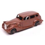 Dinky Toys 39 Series Packard Super Eight (39a). An example in dark brown with ridged black wheels