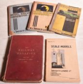 4x Bassett Lowke publications and a volume of the Railway Magazine from 1923. Including 2x