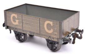 A Gauge One Carette for Bassett Lowke Great Central Railway 10-ton Open Wagon, 1911. With grey litho