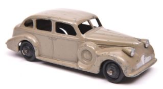 Dinky Toys 39 Series Buick Viceroy (39d). An example in fawn with black crackle painted base,