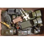 Quantity of Tootsie etc military vehicles. 8 bonneted trucks, variations- 6 with fittings for