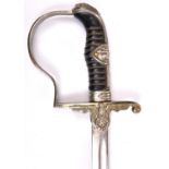 A Third Reich “Prinz Eugen” pattern Army officer’s sword, also favoured by the Waffen SS, plated