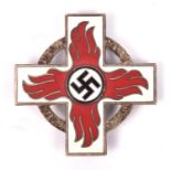 A Third Reich Fire Service Decoration, 1st class, by W Kolwitz, Bergedorf, and with code “M9/72”. GC