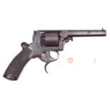 A 5 shot 80 bore third model Tranter double trigger self cocking percussion revolver, barrel 4½”