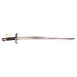 An 1856 Pattern Enfield yataghan bayonet, unmarked Volunteer issue, GC (few slight edge nicks). £